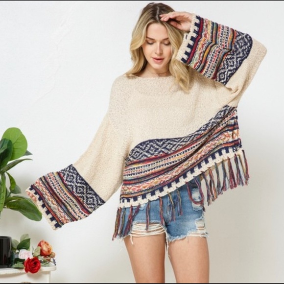 The WANDERER Fringe Detail Sweater - Picture 1 of 3